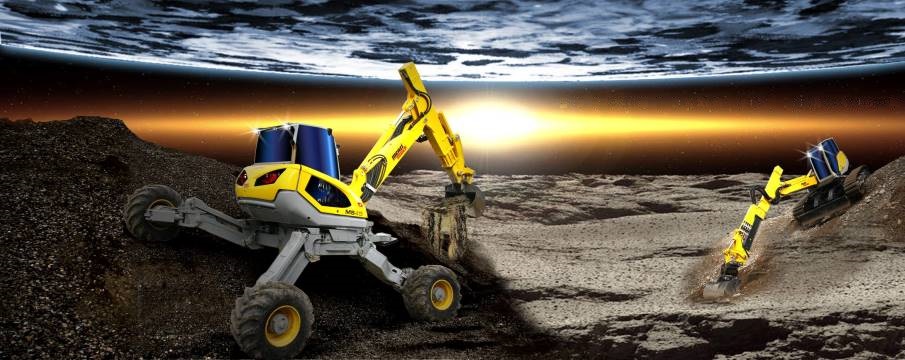 remotely operated walking excavator spider Menzi Muck cameras NVIDIA Jetson TX2